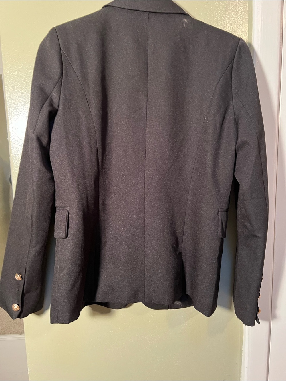 Lioness Women's Sz Medium Double Breasted Blazer with Gold Button Hardware Black - Picture 11 of 14